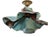 Mid-Century Modern Pendant Lamp in Black, Turquoise and Red Polychrome Ceramic, Italy, 1960s For Sale