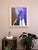 Mid-Century Modern Mid-Century Modern 'Blue Division' Vintage Original Abstract Oil Painting by Swedish Painter Hans Osswald (1919-1983), Framed For Sale - Image 3 of 14