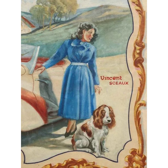 Delahaye Automobile Painting c1930's For Sale - Image 11 of 13