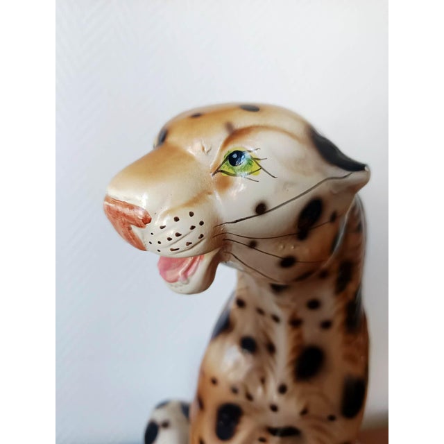 Unknown, Vintage Ceramic Leopard, 1970s, Ceramic For Sale - Image 3 of 9