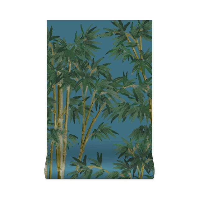 House of Hackney House of Hackney Bambusa Wallpaper - Azure For Sale - Image 4 of 4