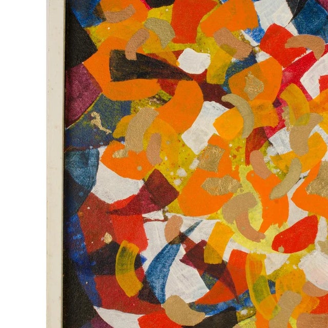 "#9 Chinese Acrobats" Abstract Oil Painting by Hans Kline, Framed C. 1989 For Sale - Image 9 of 13