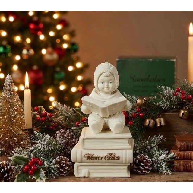 Vintage Dept 56 Snowbabies "Once Upon a Time" Musical Figurine Boxed 1996 Retired For Sale - Image 4 of 12