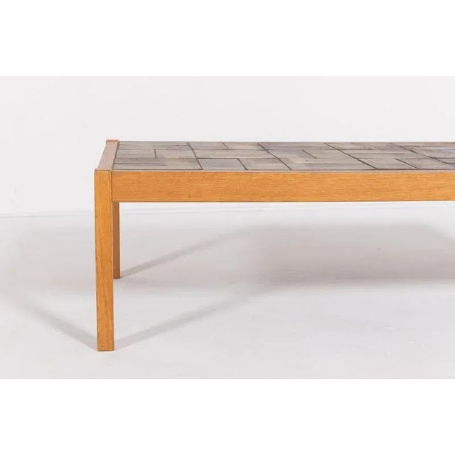 1970s Danish Modern Ceramic Top Coffee Table from Sallingboe For Sale - Image 5 of 9