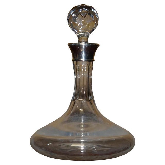 Metal Vintage Sherry Spirit Decanter with Sterling Silver Collar, 1969 For Sale - Image 7 of 7