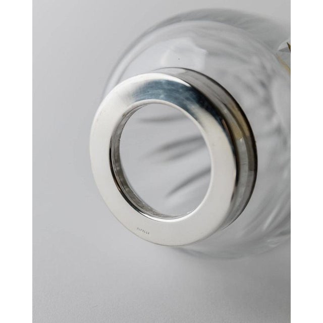 Vintage Silver Plated Crystal Glass Cocktail Shaker by RCR Italy, 1950s For Sale - Image 6 of 11