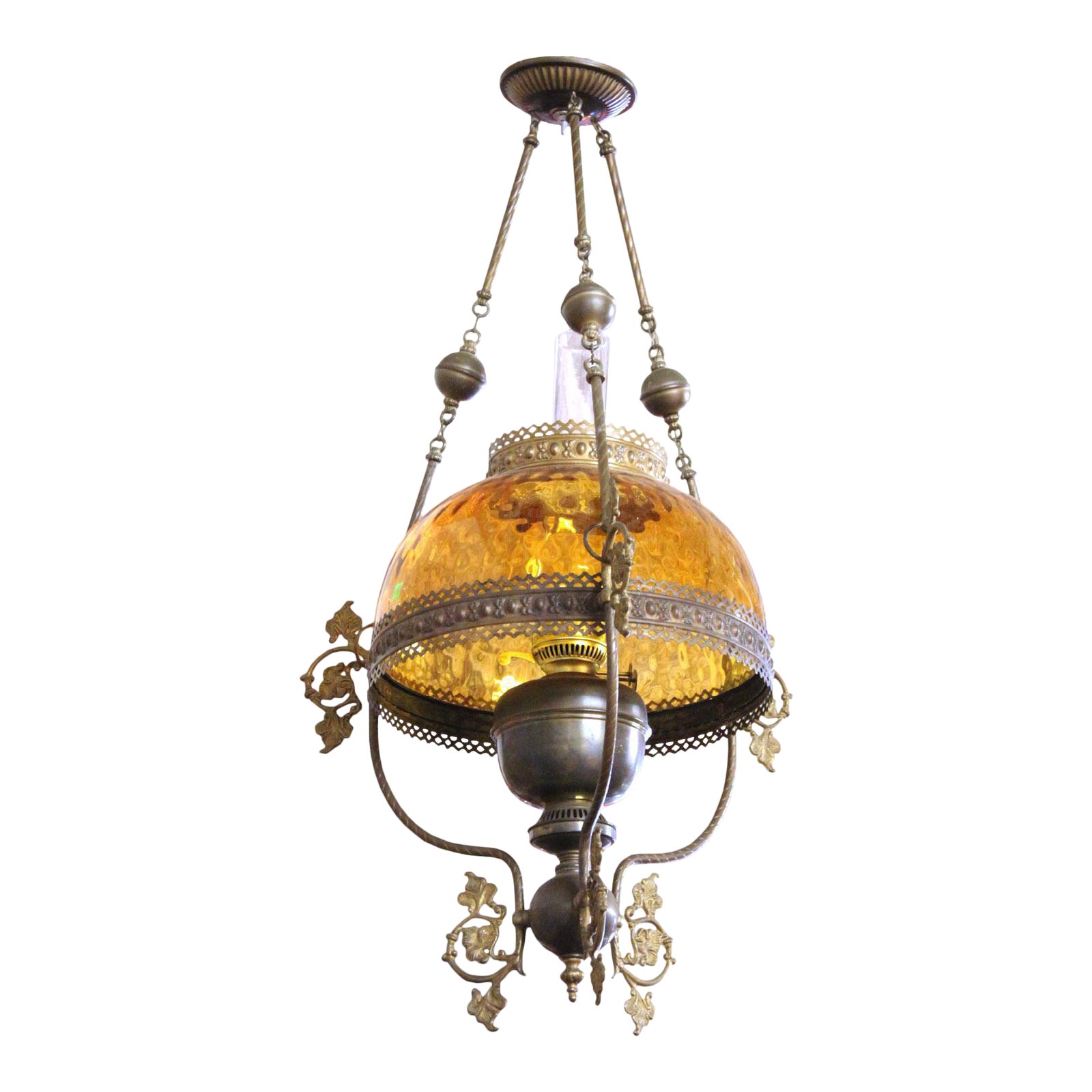 Antique Hanging Oil Lamp Chairish