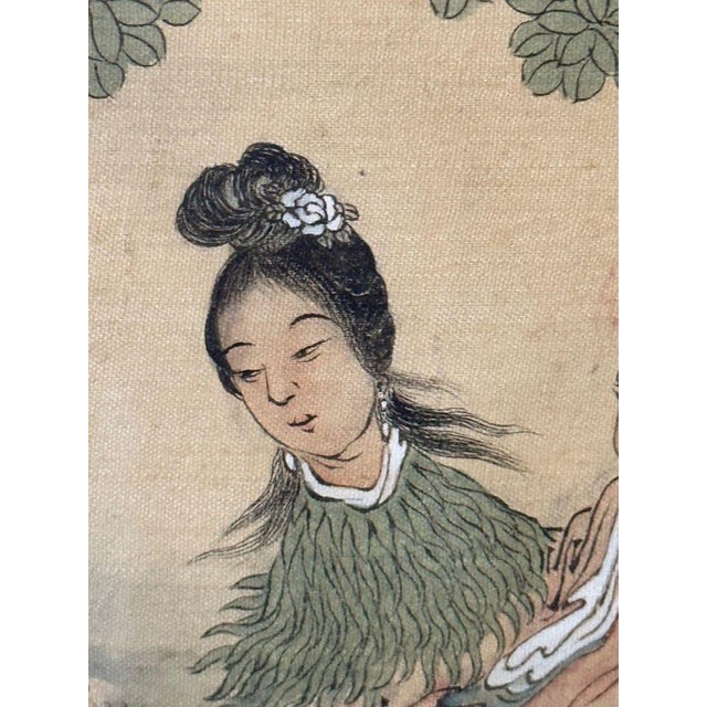 Chinese Export, Hand-Painted Figural Scenes, Rosewood Frames, China, 19th C. For Sale - Image 16 of 18
