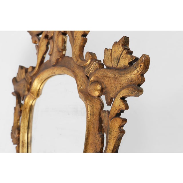 Gold Rococo Venetian Giltwood Mirrors, Italy, 1850s, Set of 2 For Sale - Image 8 of 11