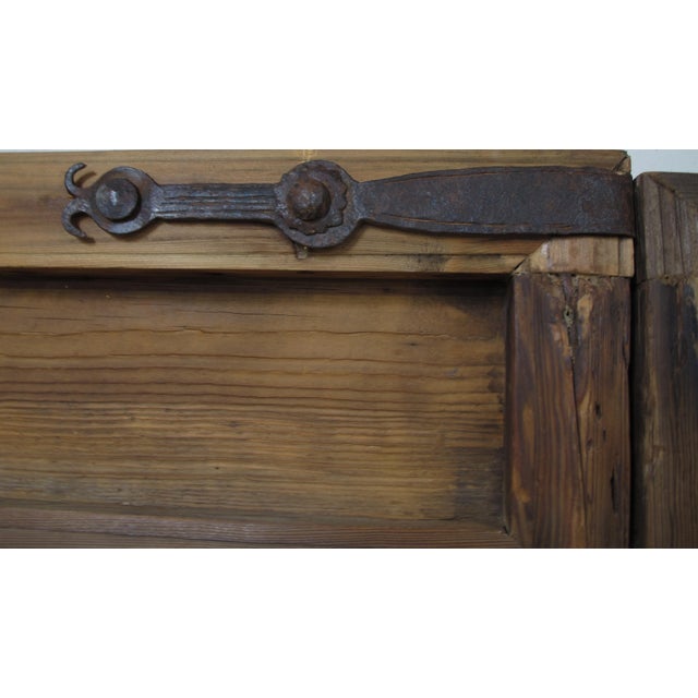 Antique Chinese 4 Panel Lattice Wood Screen Doors For Sale - Image 10 of 15