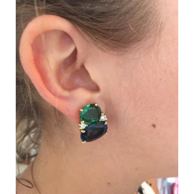 Not Yet Made - Made To Order Christina Addison Large Gum Drop Earrings With Peridot and Citrine and Diamonds For Sale - Image 5 of 12