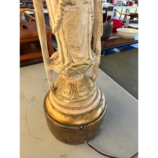 Early 20th Century Asian Quan Yin Lamp For Sale - Image 4 of 8