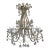 Large Vintage Clear Murano Glass Drop Chandelier For Sale