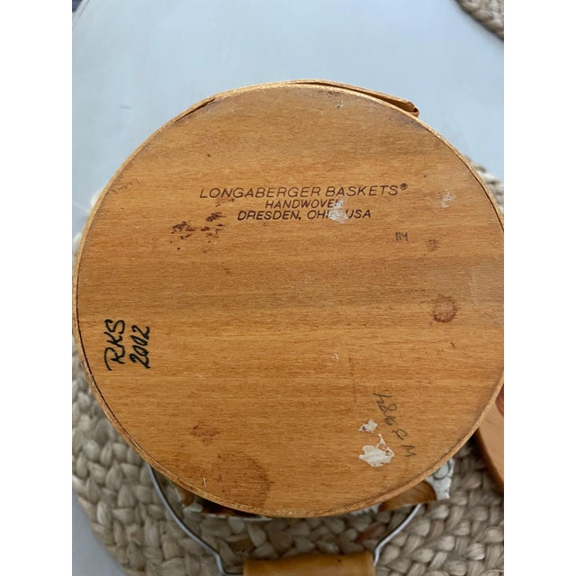 Vintage Longaberger Autumn Pail Basket With Pumpkin Patch Lid 2002 For Sale - Image 10 of 12