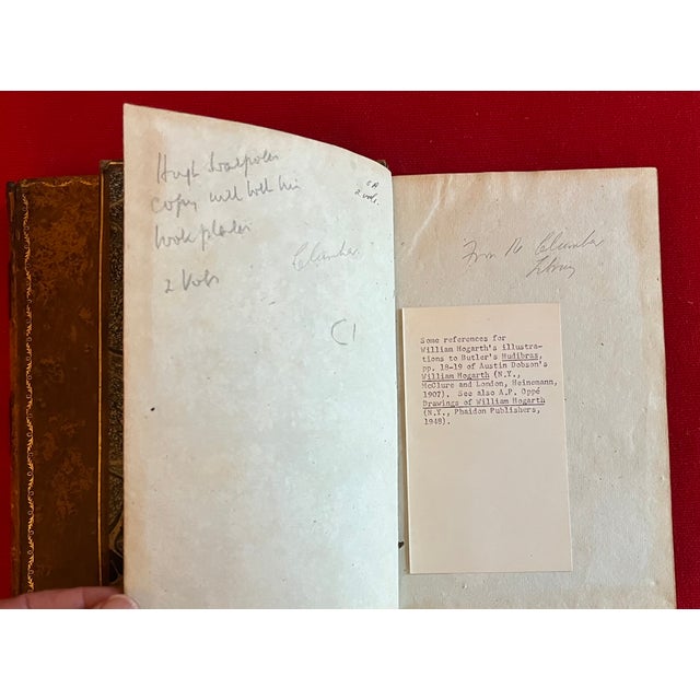 Antique 18th Century Fine Leather Bindings - Samuel Butler. Esq. "Hudibras" Books From Hugh Walpole's Library at Brackenburn - 2 Volumes For Sale - Image 10 of 18