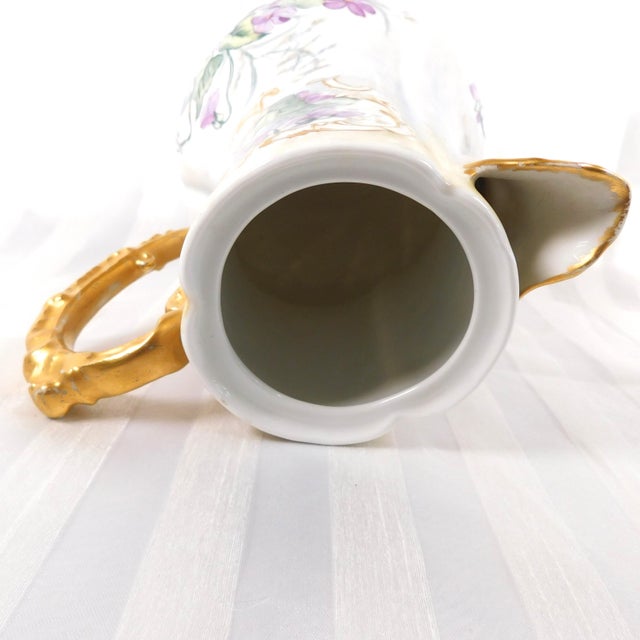 Charles Ahrenfeldt 1897 Chocolate Pot With Violets For Sale - Image 9 of 13