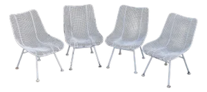 Russell Woodard Mid Century Modern Set of Four 'Sculptura' Dining Dining Chairs