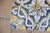 17th Century Portuguese Antique Tiles Set of 6 Blue, Yellow & White Geometric Floral For Sale - Image 6 of 10