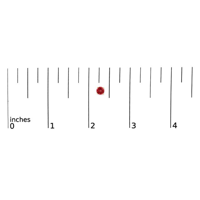 Early 21st Century 14K Yellow Gold 5X5MM Round Red Ruby Solitaire Stud Earrings For Sale - Image 5 of 5