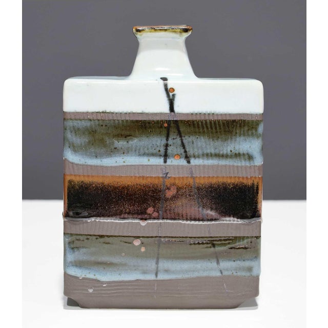 Mid 20th Century Rectangular Ceramic Vase by Albert Green (1914 - 1994) For Sale - Image 5 of 10
