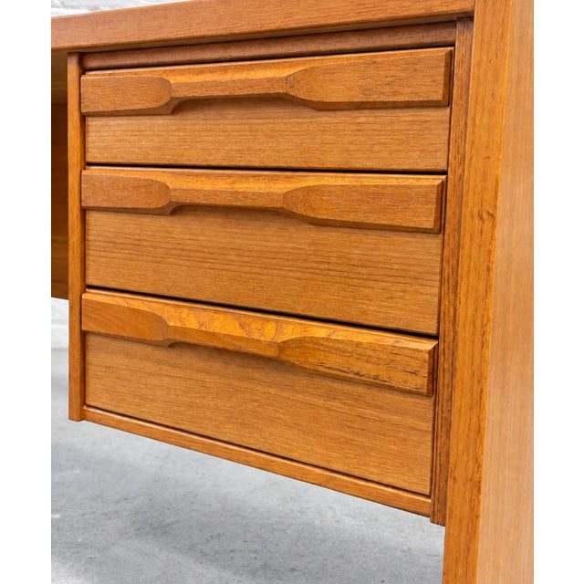 Mid Century Modern Danish Teak Desk by Denka, C. 1960’s For Sale - Image 9 of 14