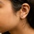 Haus of Brilliance 10K Yellow Gold 1/10 Cttw Diamond 'M' Initial Stud Earring For Sale - Image 4 of 5