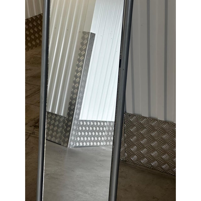 Modernist Cheval Mirror in Grey Tubular Metal, 1970s For Sale - Image 14 of 18