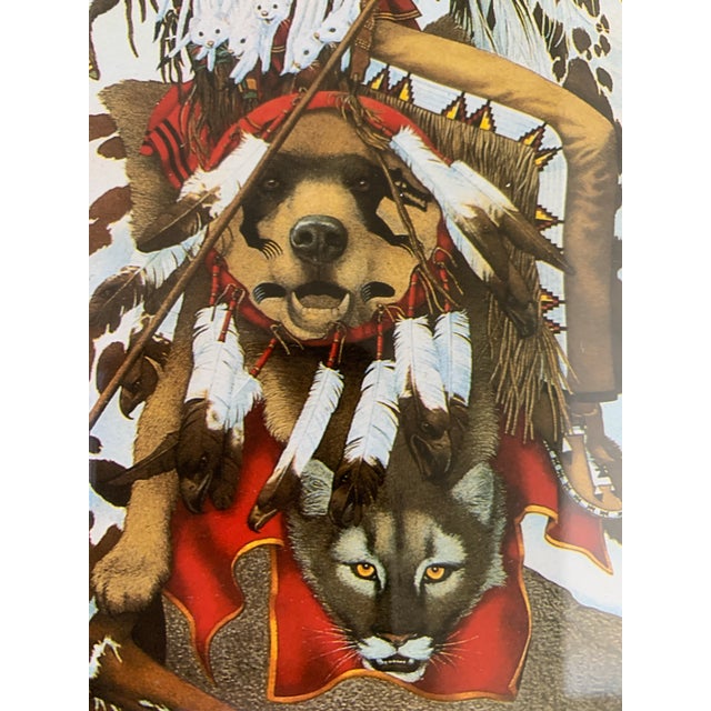 Sky Blue 1980s Bev Doolittle “Guardian Spirits” - A Pair in One Frame For Sale - Image 8 of 9