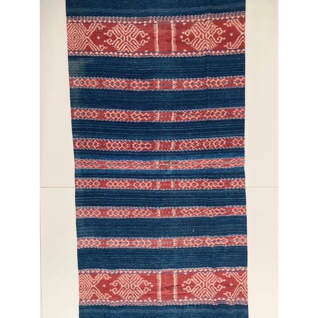 Ikat Textile From Timor With Naturally Coloured Dye & Tribal Motifs, Indonesia For Sale - Image 4 of 6