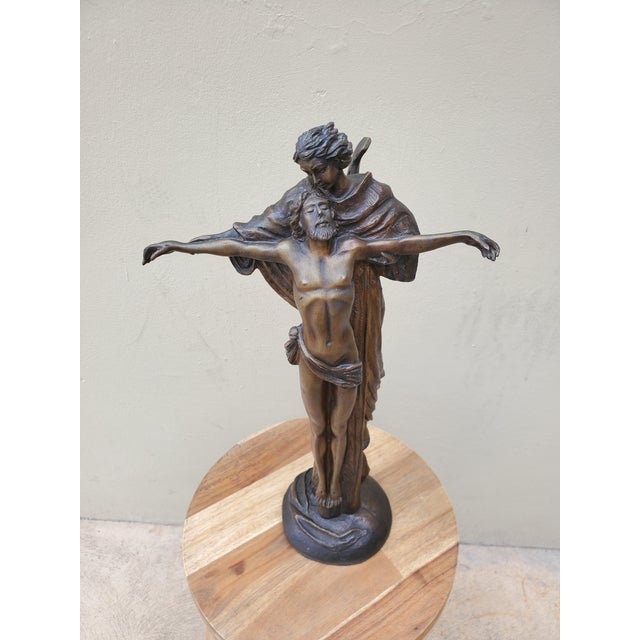 1980s Jesus Ascending Bronze Staute For Sale - Image 13 of 13
