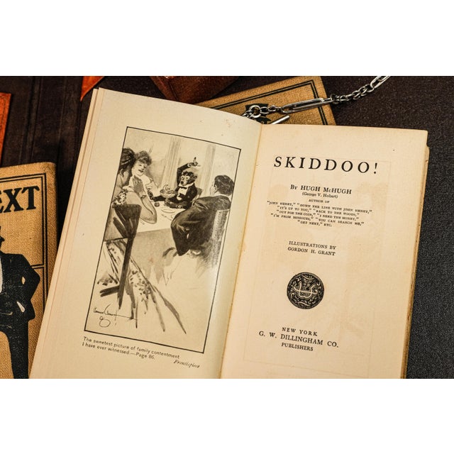 Tan Neat Collection of First Edition John Henry Series by Hugh McHugh Antique Books Men's Fashion Society For Sale - Image 8 of 10