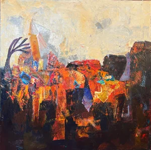 Abstract Painting/Collage Landscape