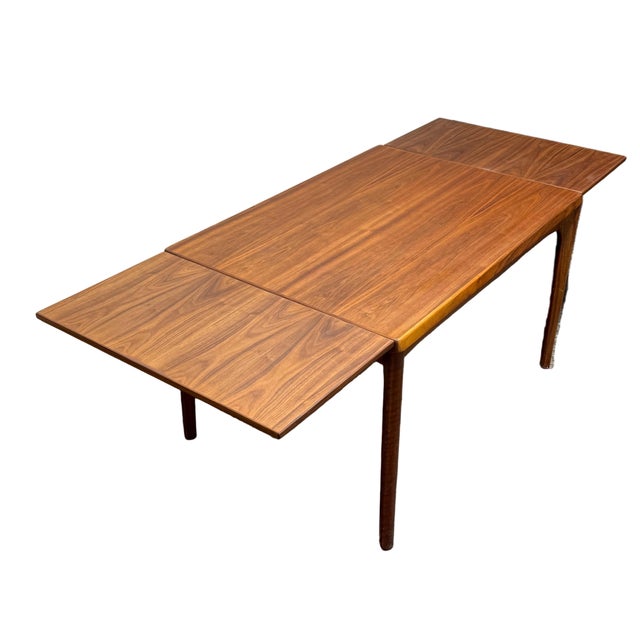 Vejle Stole & Møbelfabrik Vintage Vejle Stole & Mobelfabrik Danish Teak Mid Century Modern Draw Leaf Dining Table For Sale - Image 4 of 18