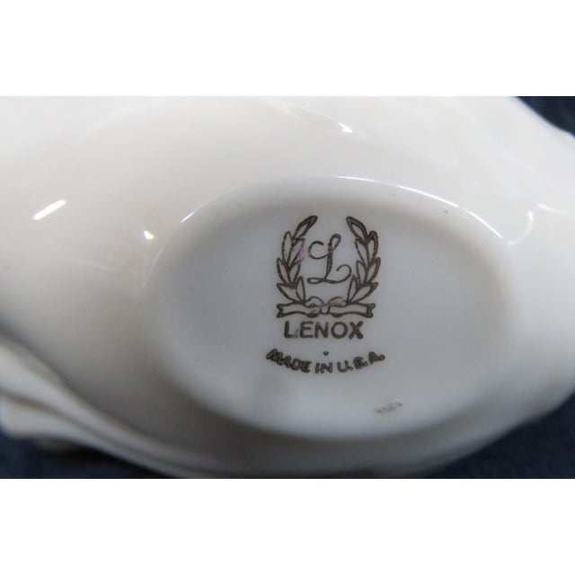 Lenox Porcelain Swans Pair of 2 Figurines Miniature Trinket or Ring Dish 5205b For Sale - Image 9 of 9