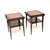 Antique Regency Leather Top Side Tables, 1930s, Set of 2 For Sale - Image 4 of 10