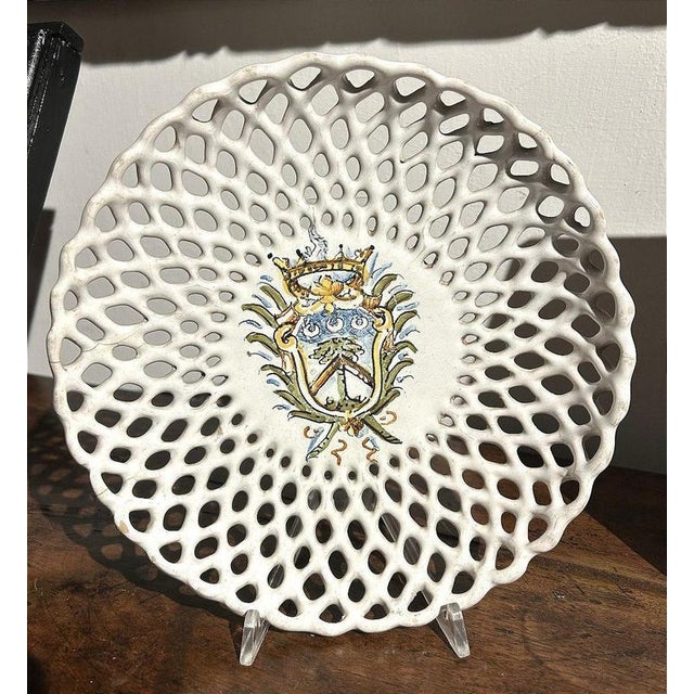 17th Century Pierced Crespina from Faenza, 1650s For Sale - Image 5 of 5