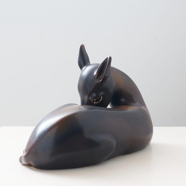 Gunnar Nylund 1960s Stoneware Fawn by Gunnar Nylund For Sale - Image 4 of 6