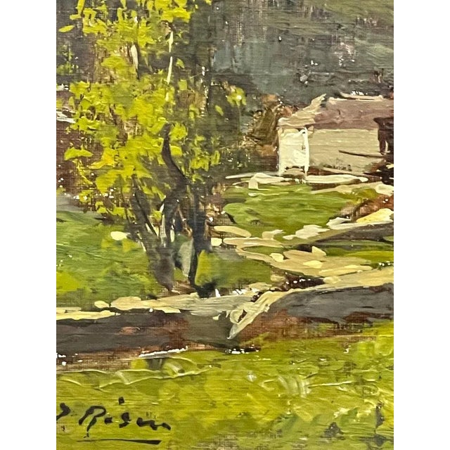 E. Risini, Mountain Landscape, Oil on Panel, Framed For Sale - Image 3 of 7