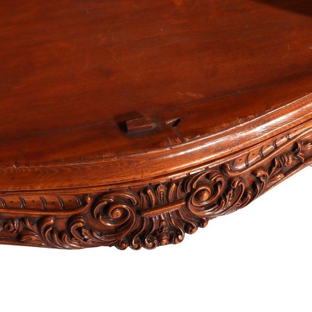 Monumental Antique French Carved Kingwood & Marquetry Four Door Armoire C1890 For Sale - Image 18 of 18