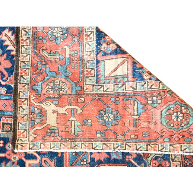 Early 20th Century Persian Heriz Rug For Sale - Image 4 of 15