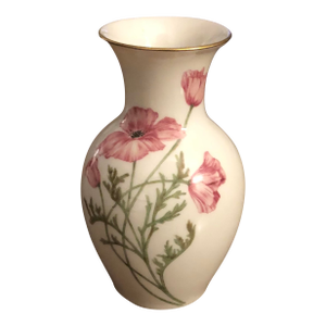 Vintage Italian Richard Ginori Pink Poppies Bud Vase