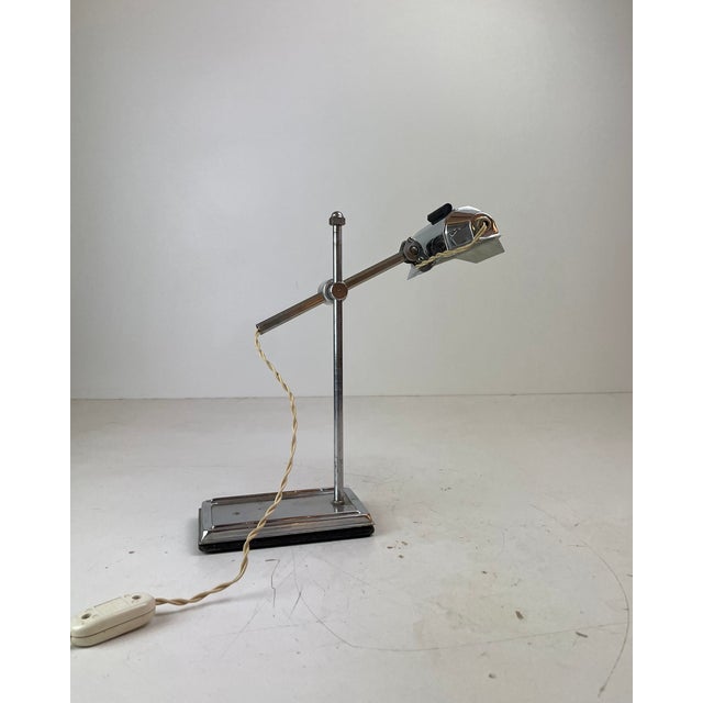 Dactyl, Art-Deco Desk Lamp by Jean Chavanis for Pirouett, France, 1940s For Sale - Image 12 of 18