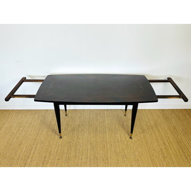 1940s Art Deco Dining Table in Macassar Ebony, 1940s For Sale - Image 5 of 18