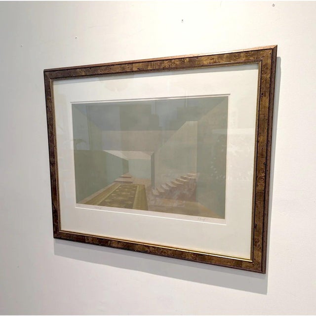 Contemporary Minimalist Modern Liminal Space Lithograph by Lynne Clibanoff 1970s For Sale - Image 3 of 6