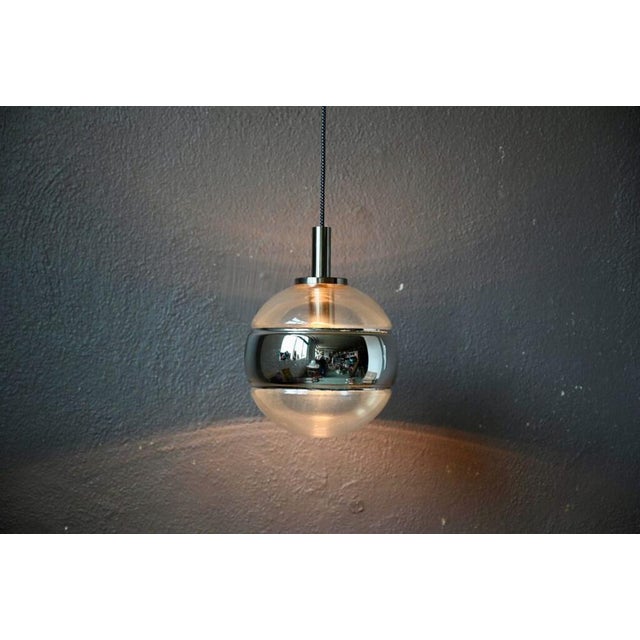 Large Silver Glass Ball Pendant from Peill & Putzler For Sale - Image 9 of 12