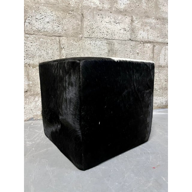 A Pair of Late 20th Century Cow Hide Ottomans/ Footstools. For Sale - Image 11 of 12
