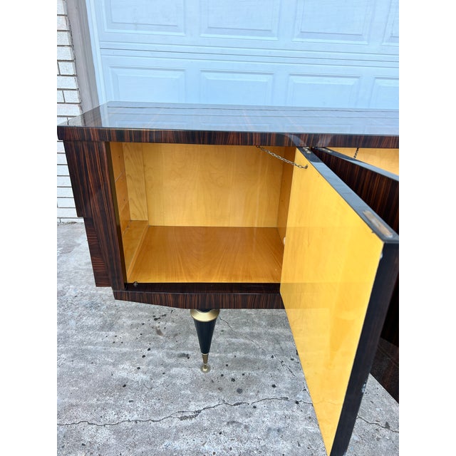 French Art Deco 1930's Macassar Ebony Sideboard For Sale - Image 11 of 12