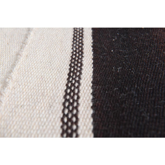 Islamic 1970s Vintage Handmade Wool Cotton White Runner Rug For Sale - Image 3 of 11