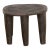 Bold Dark Brown Carved Nupe End Table For Sale