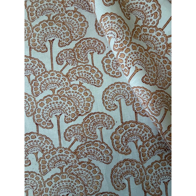 Traditional Thurmond 2 Apricot by Stout Linen Blend Fabric 4 Yards For Sale - Image 3 of 3